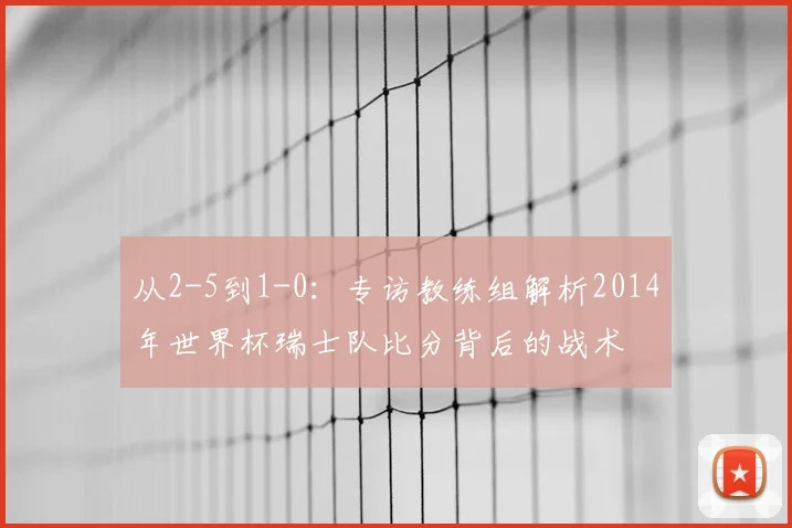 从2-5到1-0：专访教练组解析2014年世界杯瑞士队比分背后的战术